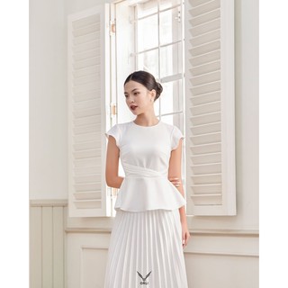Áo trắng cột thắt eo - Dora Shirt - Orli Label