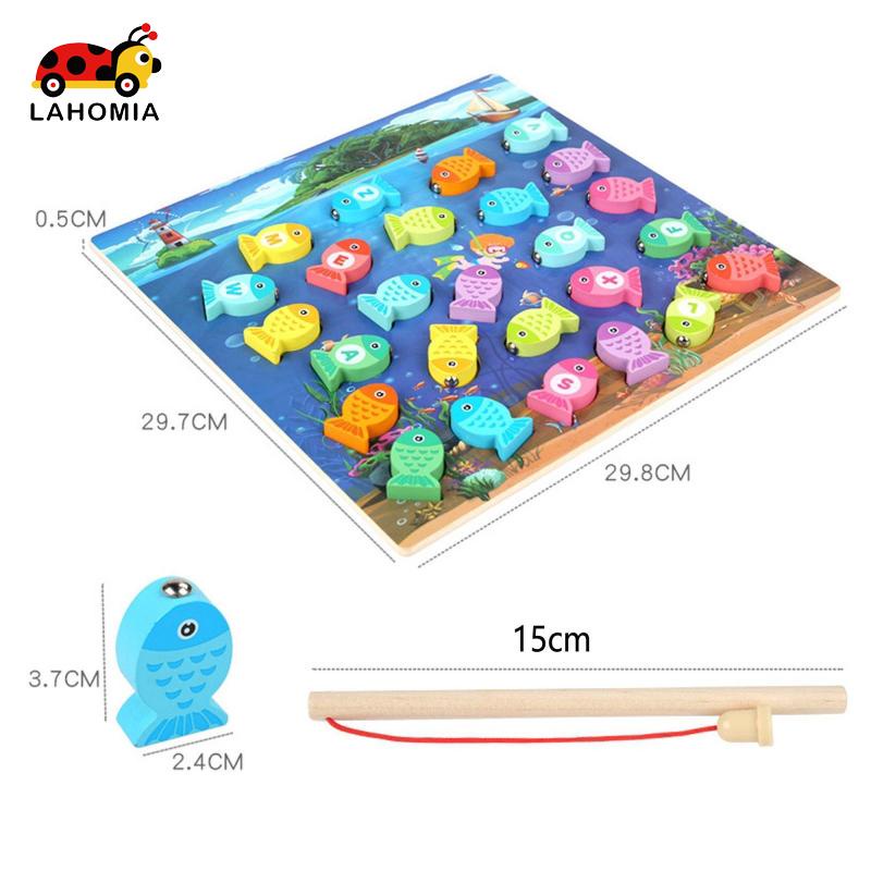LAHOMIA Set đồ chơi câu cá nam châm hoạt hình vui nhộn dành cho trẻ em