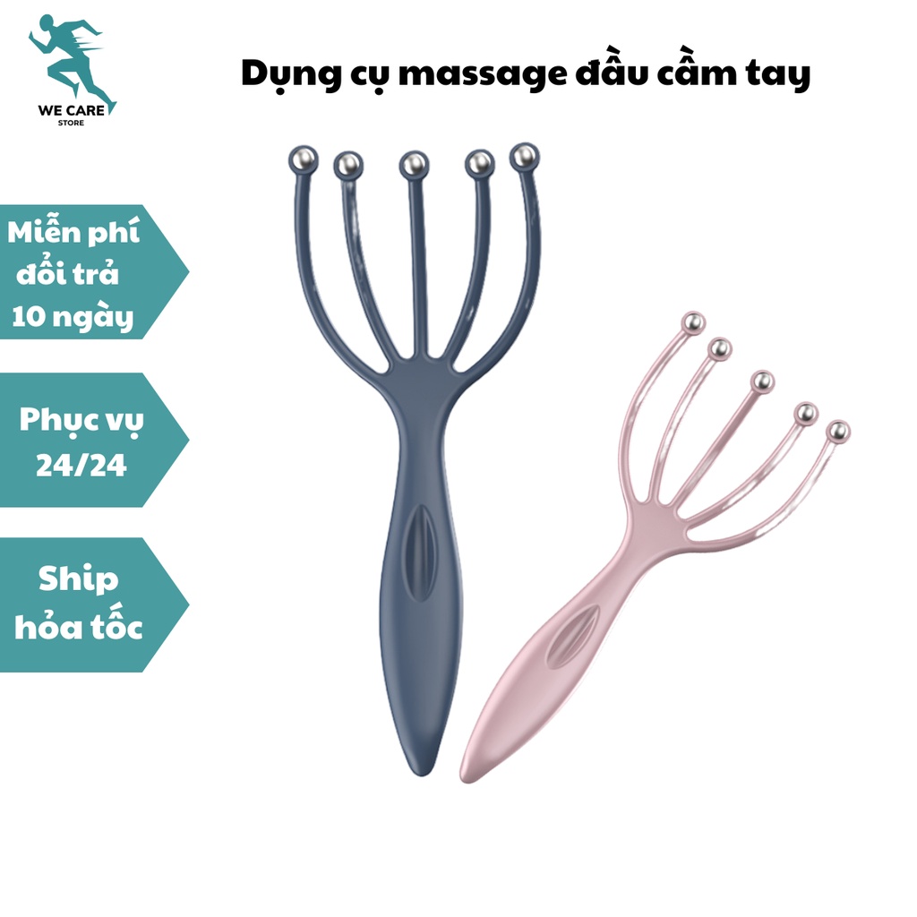 Dụng cụ Massage Đầu Mini 5 chân, nhỏ gọn, dễ sử dụng, màu Pastel nhã nhặn