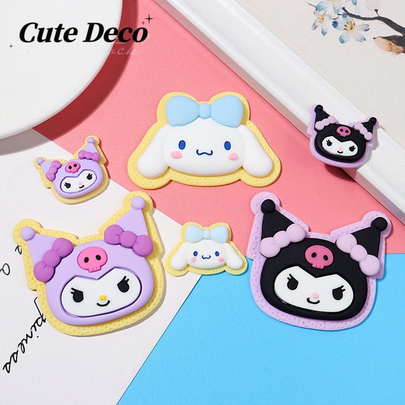[CuteDeco] Nút Charm Hoạt Hình Kuromi (6 Loại) Màu Tím / Miếng Dán Lớn Bằng Nhựa Resin Hình Giày Crocs / Jibbitz Croc DIY