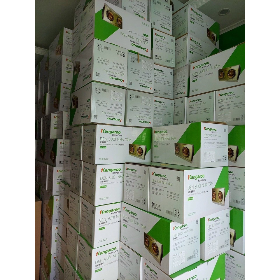 Đèn sưởi nhà tắm Kangaroo 2 bóng và 3 bóng KG247V & KG3BH01 -Chính hãng - Bảo hành 1 năm