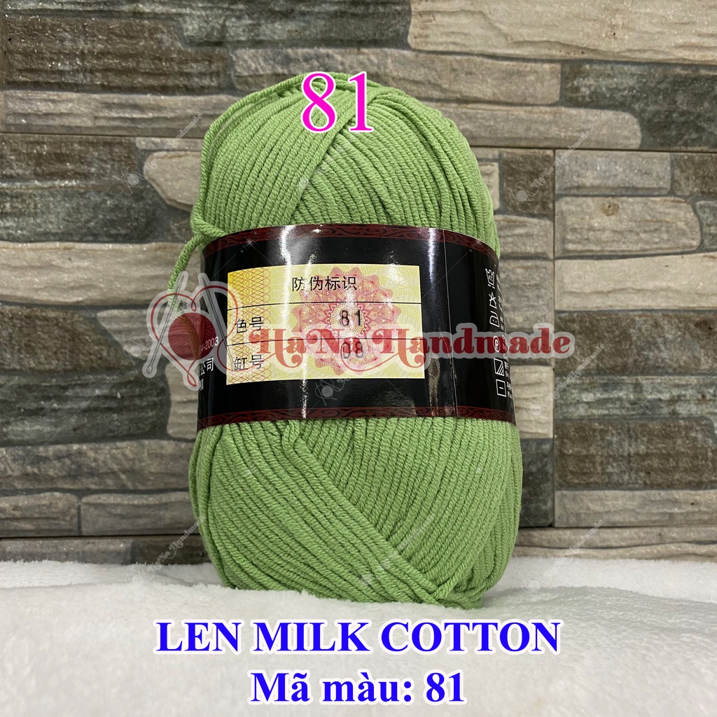 Len Milk Cotton Loại 1 màu 51 - 103 (45k/cuộn/125g)