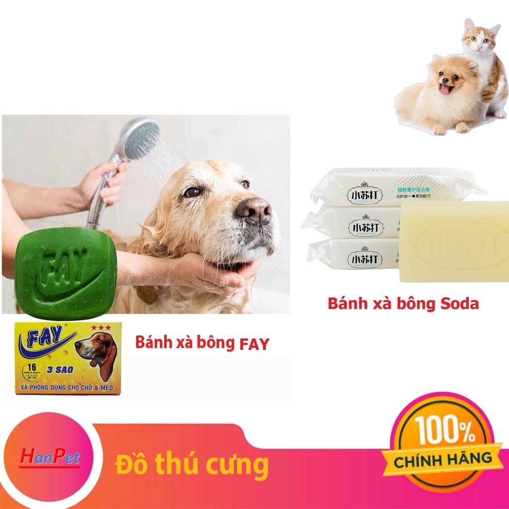 GV- Bánh Xà bông tắm chó mèo cục 100gr sạch ve bọ chét, thơm lâu hơn