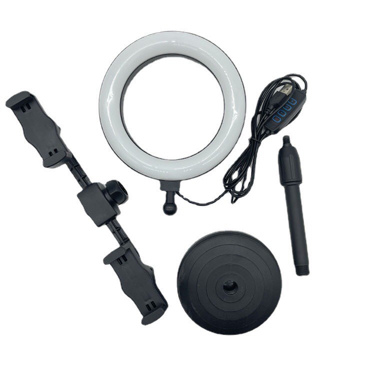 Đèn Livestream 16cm Để Bàn 2 Kẹp HOLOCOM G40 Hỗ Trợ Livestream - Quay Video - Quay Tiktok -Giá Đỡ Điện Thoại Xoay 360 Độ