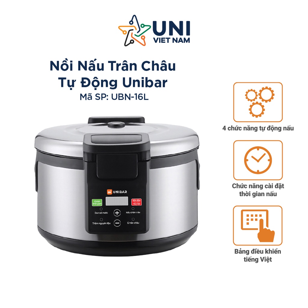 Nồi nấu trân châu tự động Unibar UBN-16L