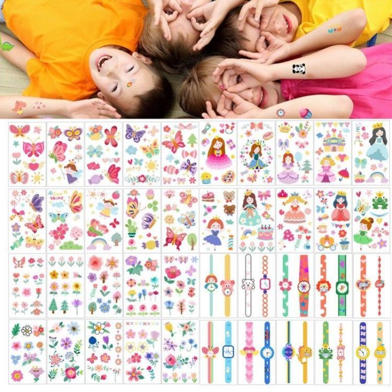Hình Xăm Tattoo Nhiều Chủ Đề Dễ Thương Xinh Xắn , Sticker Dán Chống Thấm Nước Chủ Đề Phi Hành Gia, Ngựa Pony