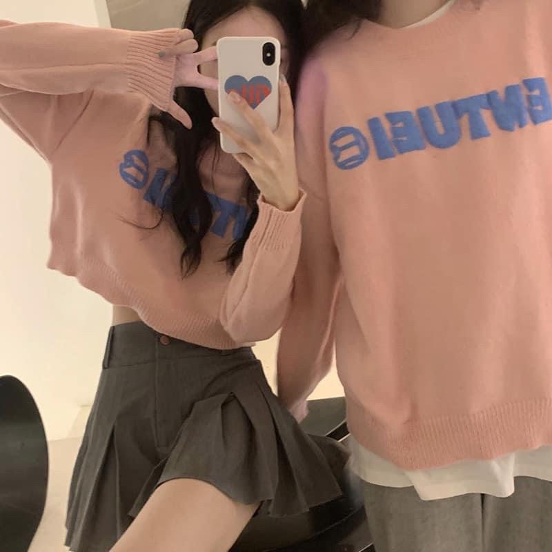 Áo len cho cặp đôi couple Áo croptop len Sweater len