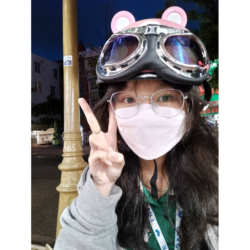 Tai Gấu Gắn Mũ Bảo Hiểm Nhiều Màu Cute,Độc Lạ,Hot Trend-Tặng Keo Dán Siêu Chắc