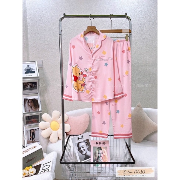 Đồ bộ LỤA LATIN Boo Boo Tay Dài Quần Dài