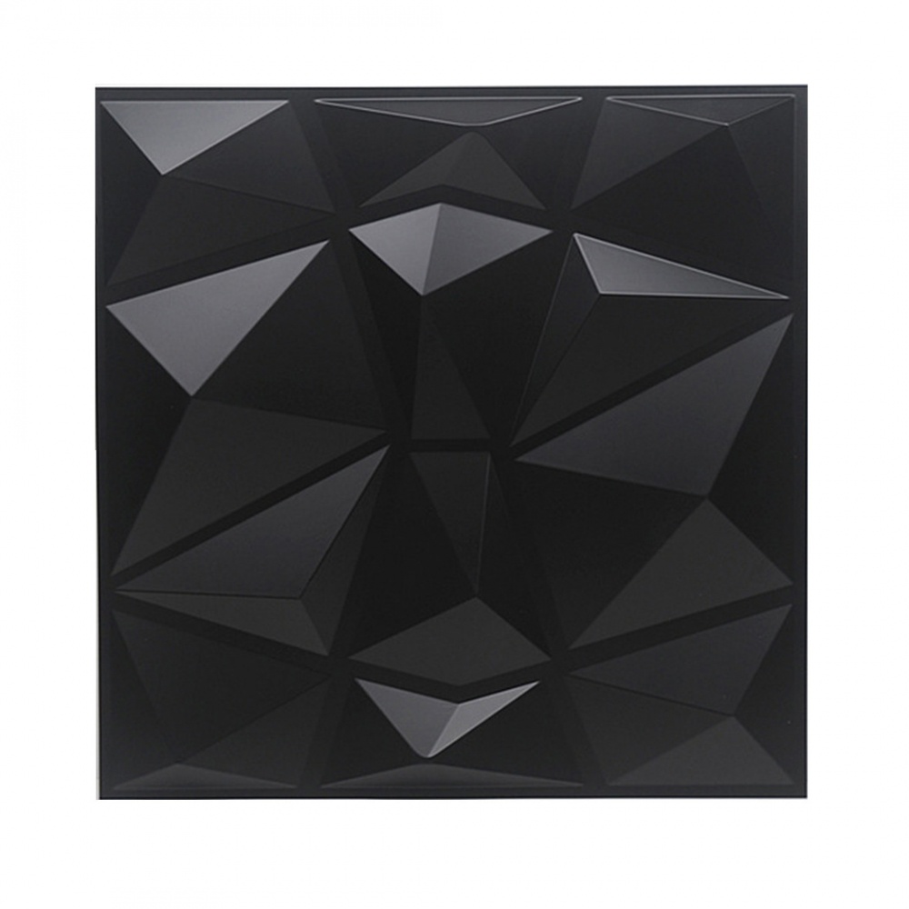 Miếng Dán Tường Trang Trí Màu Đen Nhám 30cm