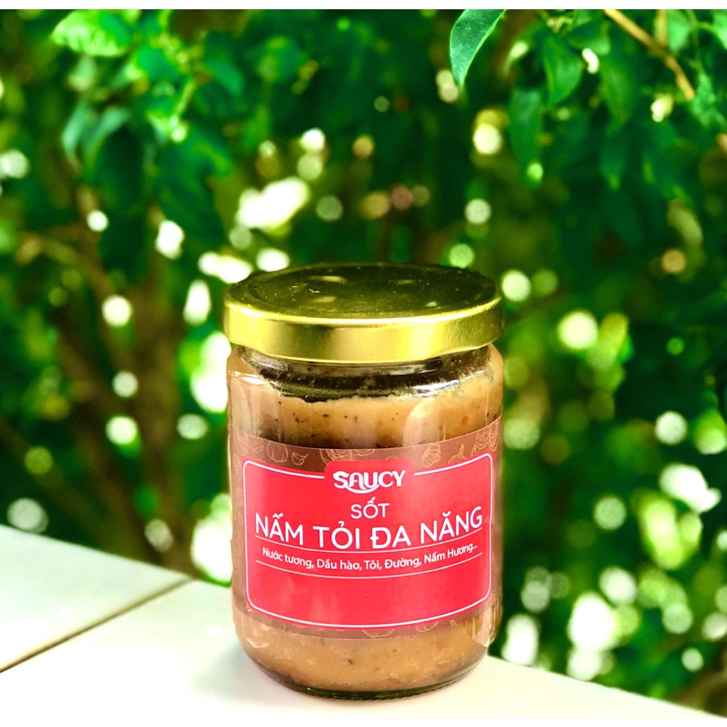 Sốt Nấm Tỏi Saucy 200gr - Làm mì/cơm trộn, ướp thịt quay/nướng