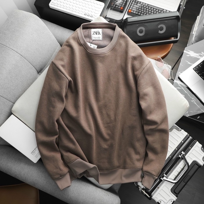 Áo nỉ dài tay nam Zara sweater chất cotton nỉ bông xịn dày dặn VNXK180S