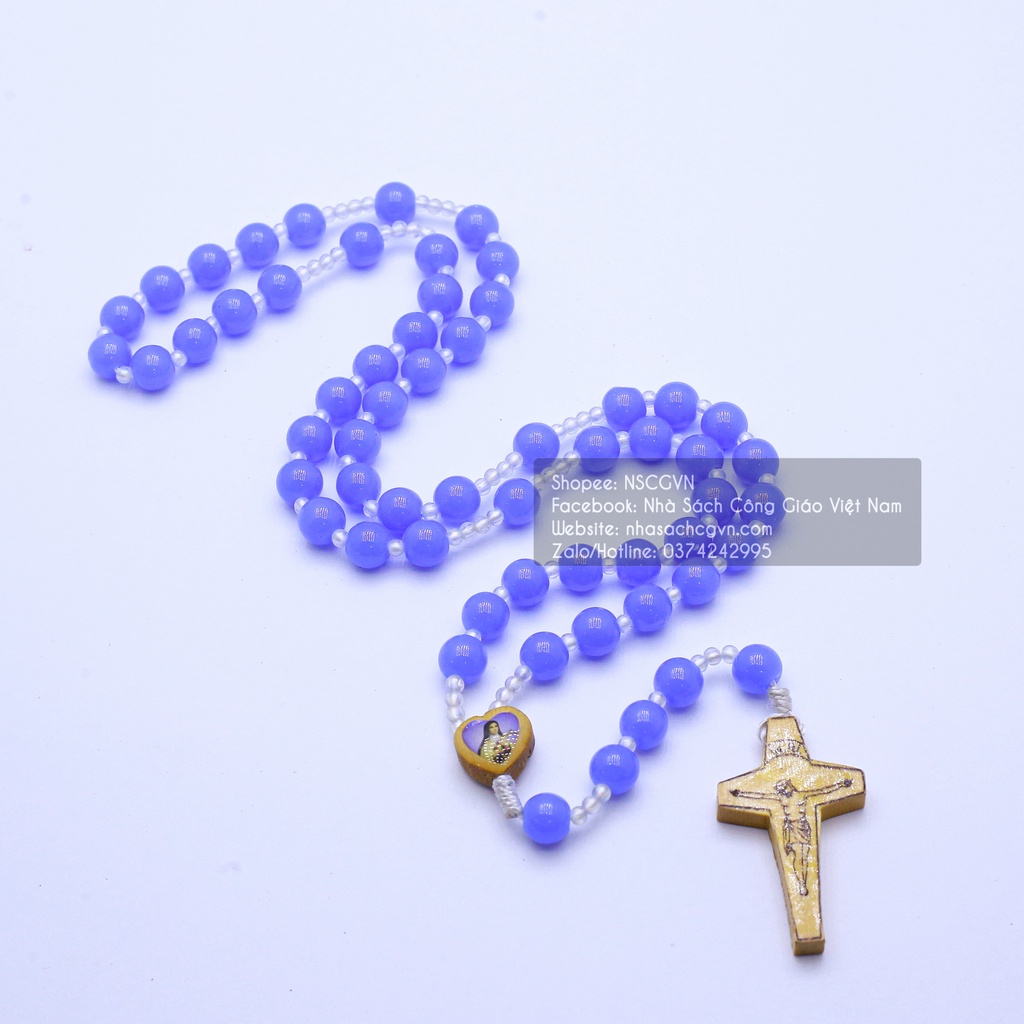 Vòng Mân Côi - Chuỗi Tràng hạt 50 đá thường 8ly NS89-4 Quà tặng Công Giáo, GIÁNG SINH, Lễ quan thầy, sinh nhật