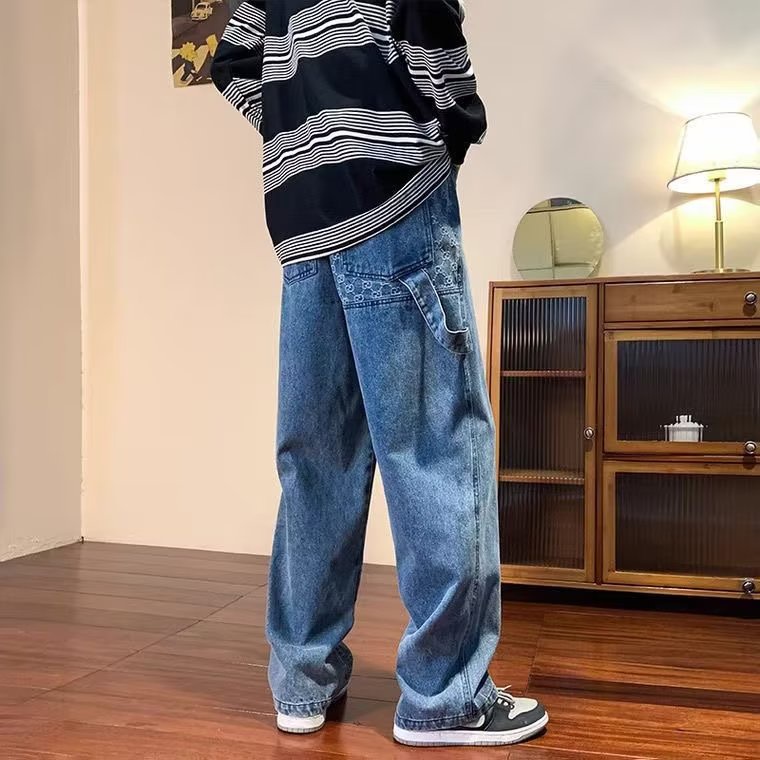 Quần Jeans Dài Phong Cách Hip Hop Thời Trang Cho Nam