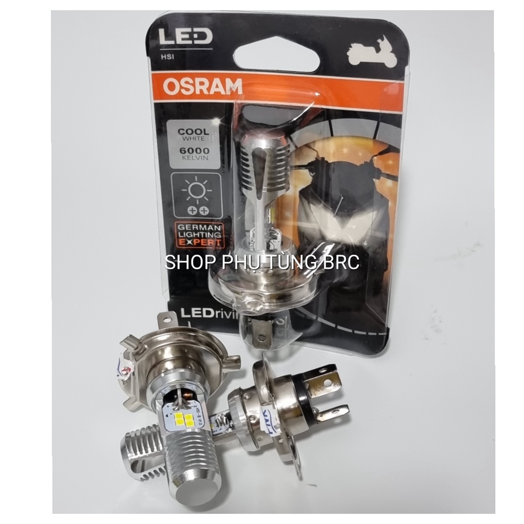 Đèn pha LED siêu sáng OSR 3 chân H4 độ sáng lên đến 6000K lắp cho Wave RS, Sirius, Exciter, Vision, SH ...