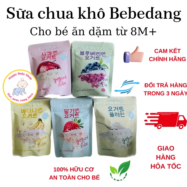 SỮA CHUA khô hoa quả sấy lạnh BEBEDANG Hàn Quốc 10m+ Date 2024