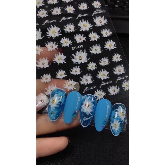Nail Sticker Mẫu Hoa Lá Cành Mới Dán Móng Tay 3D Flowers3