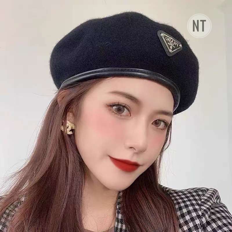 Mũ nồi prada viền da