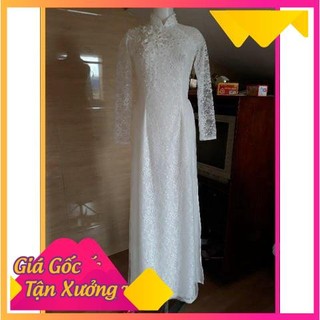 Áo dài cô dâu trắng 6 tà