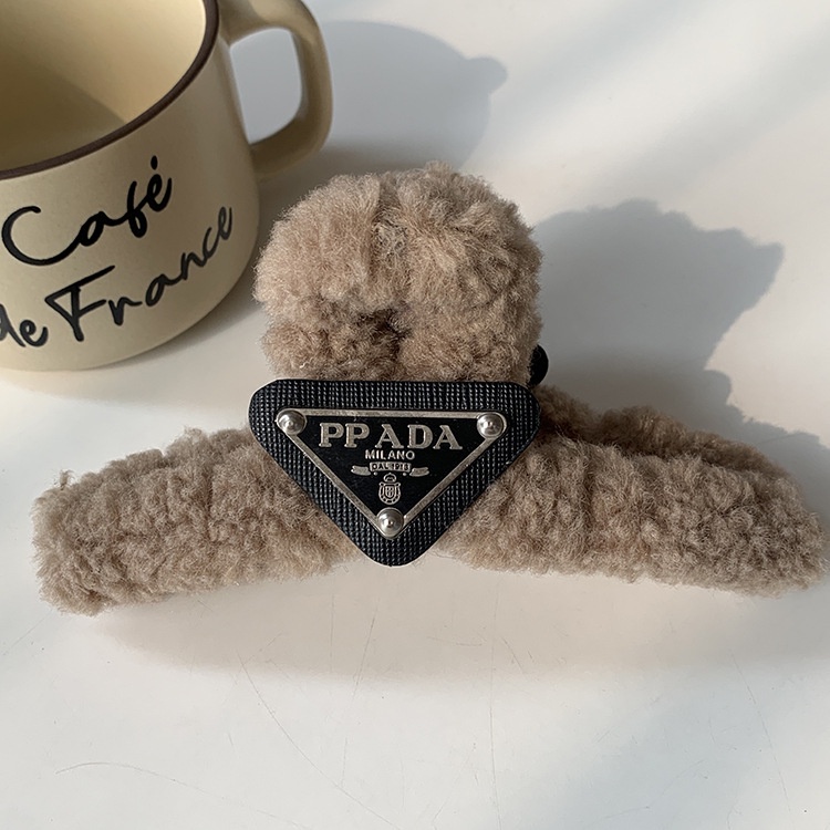 Kẹp Tóc Lông Nhung Hình Tam Giác / Chữ Thời Trang Thu Đông Hàn Quốc Cho Nữ