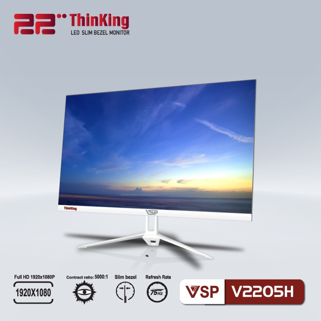 Màn hình VSP V2205H 22inch (21.45" VA FHD 75Hz, HDMI+VGA+Audio 3.5) Chính hãng phân phối | BigBuy360 - bigbuy360.vn