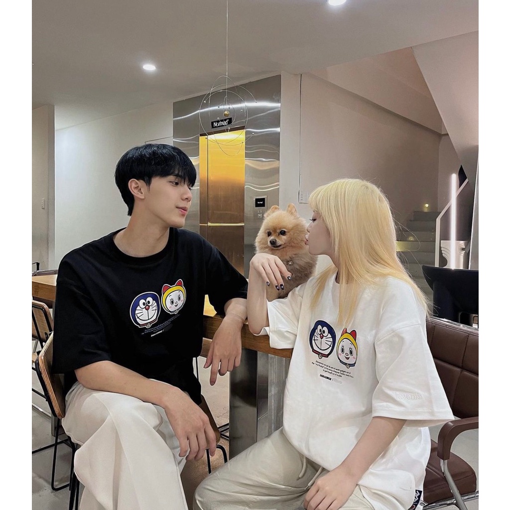 Áo thun Lì Vent x DORAEMON COLLAB áo thun tay lỡ nam nữ cao cấp KunShop4
