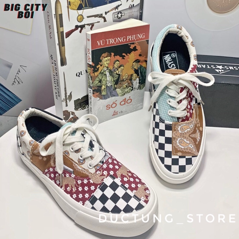 Gìay van.s era thổ cẩm paisley lai au [ FREESHIP + BOX ]