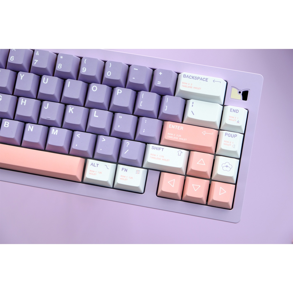GMK Violets Keycap, 129 phím PBT Keycaps Cherry Profile DYE-SUB Cá nhân hóa GMK Keycaps cho bàn phím cơ