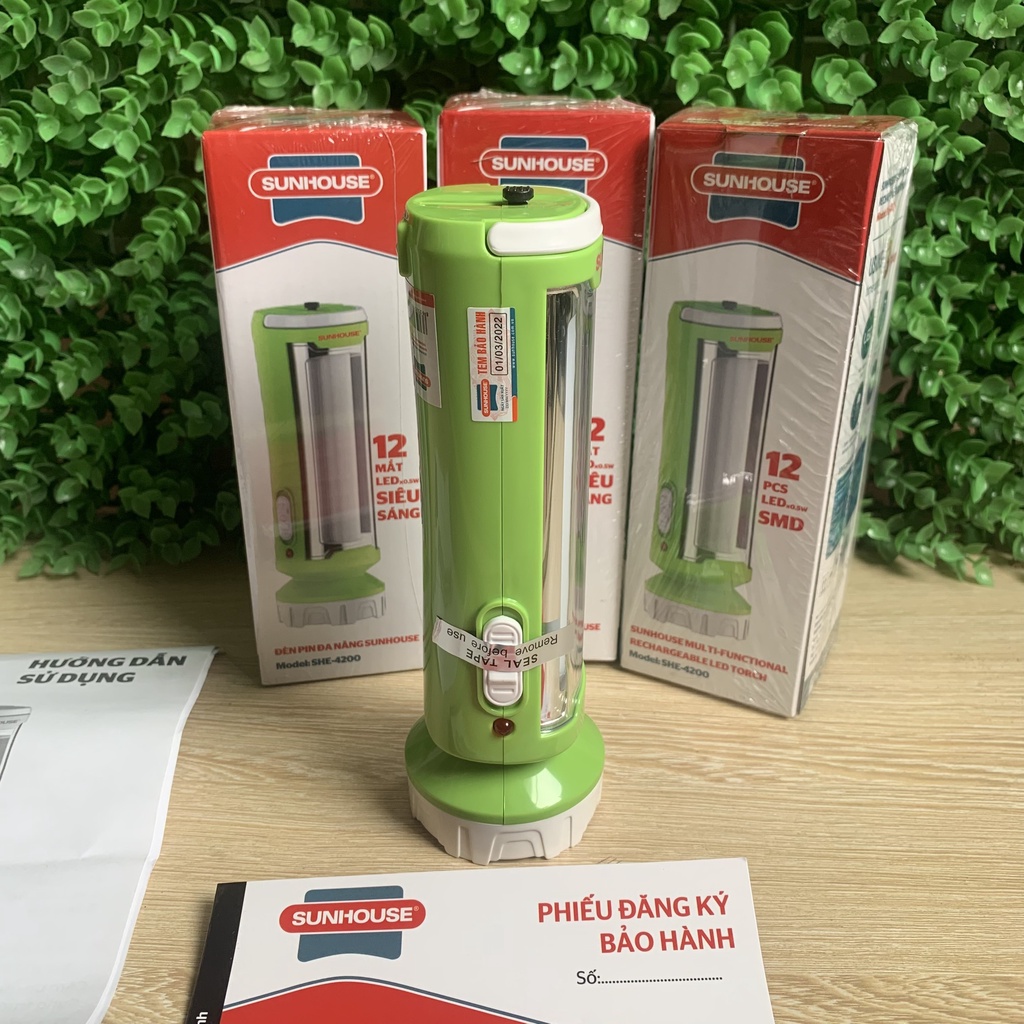 Đèn tích điện 2 chức năng SUNHOUSE SHE-4200