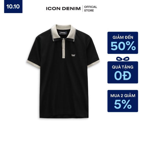 Áo Thun Polo Nam ICON DENIM Owl Logo In Black PLID0010