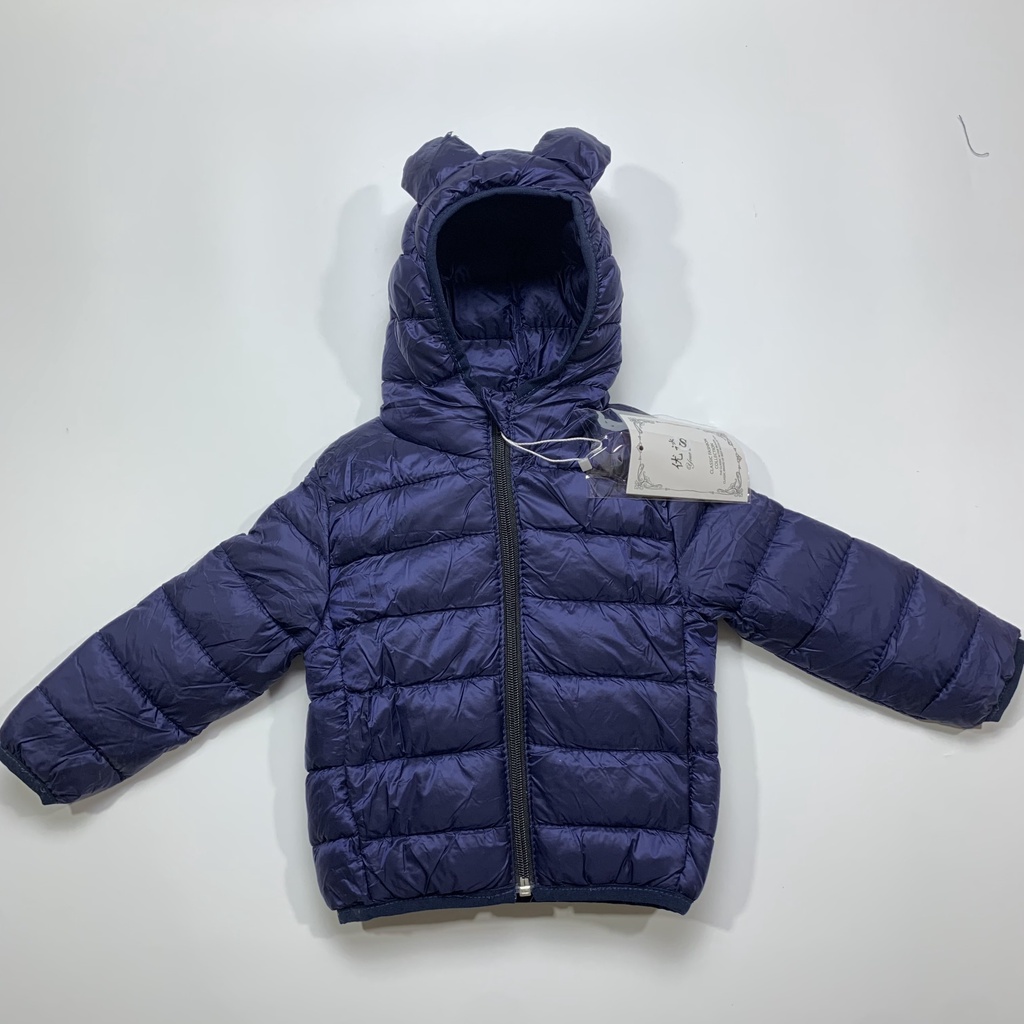 Áo Khoác Trẻ Em, Áo Phao Siêu Nhẹ Trần Bông, Áo Khoác Lông Vũ Cho Bé 0-3 tuổi