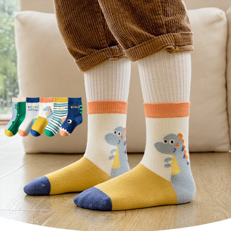 Vớ Cho Bé  𝐅𝐑𝐄𝐄𝐒𝐇𝐈𝐏 Set 5 Đôi Tất Dễ Thương Nhiều Màu Sắc Phong Cách Hàn Quốc Cho Bé 1 Tuổi Đến 5 Tuổi