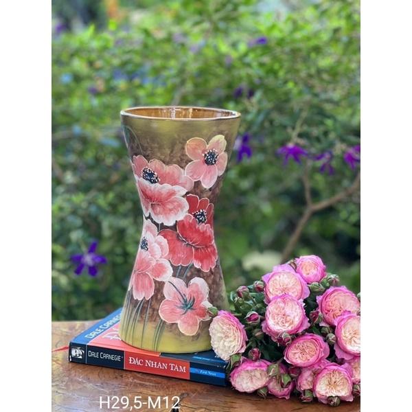 Lọ hoa vẽ tay- lọ hoa Bát Tràng