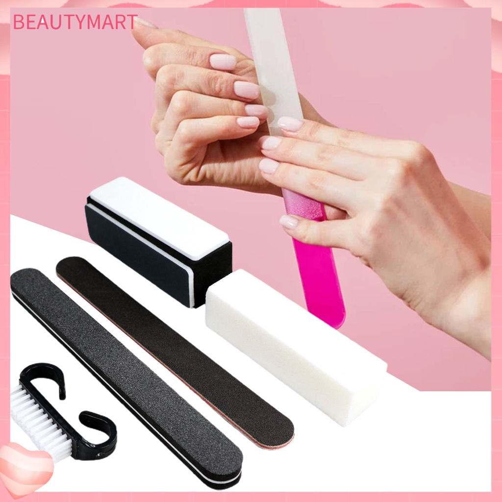 1 Bộ Dụng Cụ Dũa Móng Tay Đa Năng Chống Mài Mòn Kèm Khối Chà Nhám Cho Người Lớn