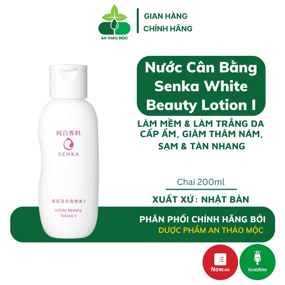 Nước cân bằng Senka White Beauty Lotion I dưỡng ẩm làm mềm trắng da giảm thâm sạm nám tàn nhang 200ml 46296