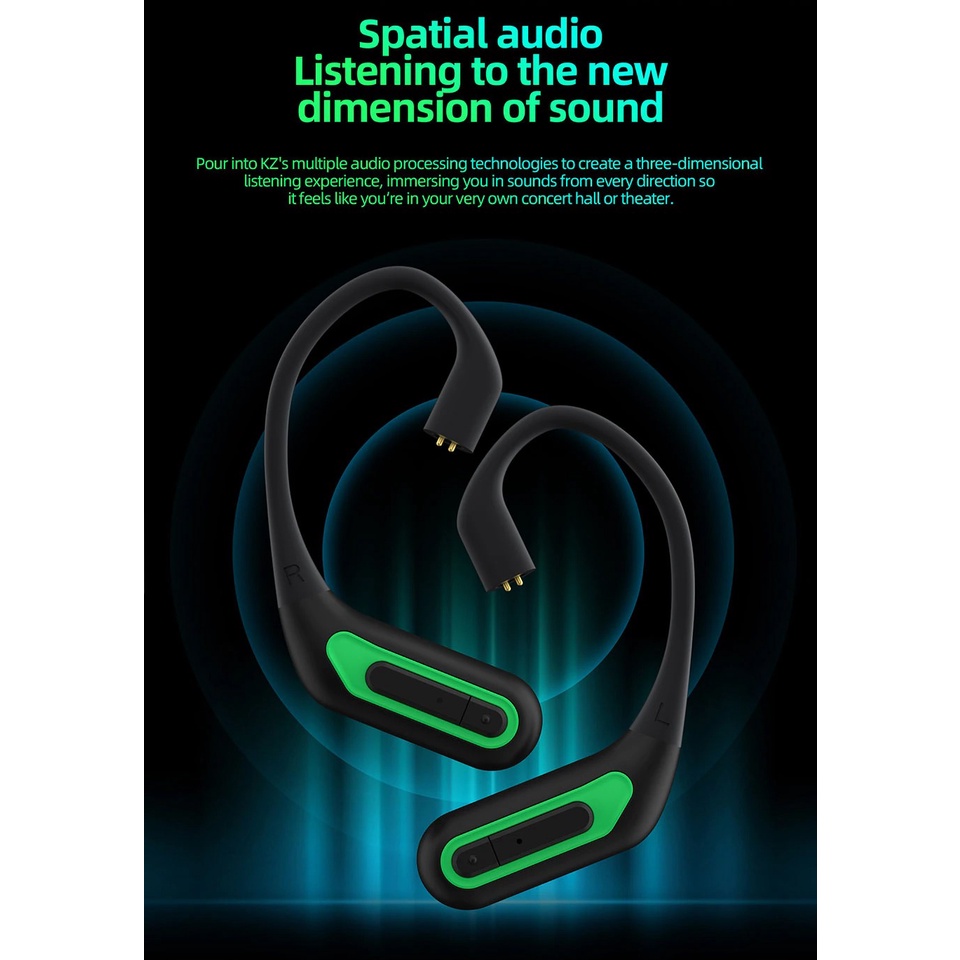 KZ AZ10 Cáp Tai Nghe Nhét Tai Không Dây Bluetooth  5.2  HIFI Tai Tai Nghe Thể Thao Loại Bỏ Tiếng Ồn