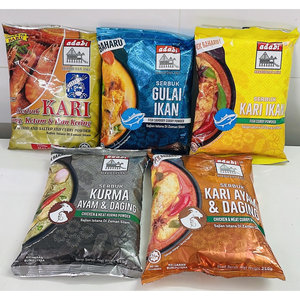 Bột cà ri ADABI/ BABAS MALAYSIA gói 250g