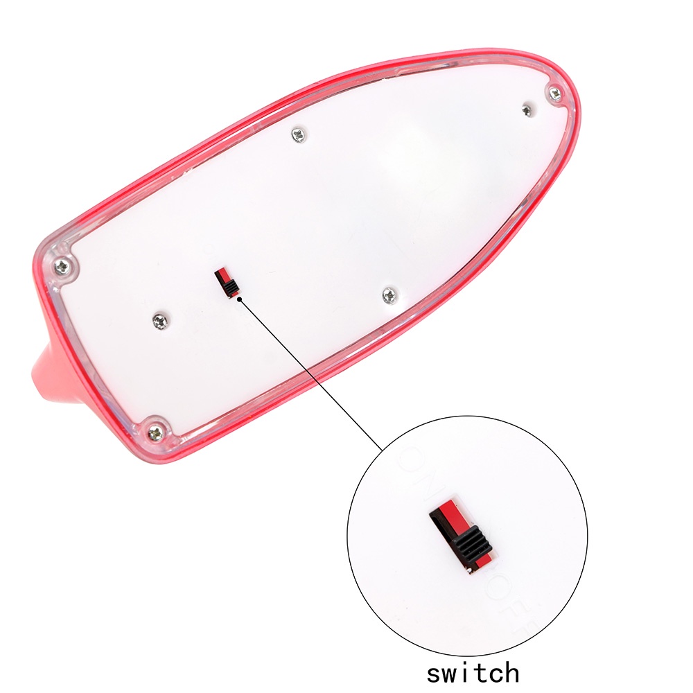 Ăng Ten Vây Cá Mập Có Đèn LED Nhấp Nháy Bảo Vệ Gắn Nóc Xe Hơi Dùng Năng Lượng Mặt Trời