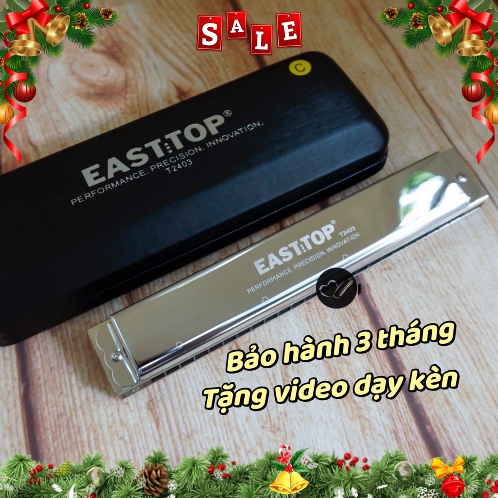 🎶Kèn Harmonica 24 lỗ tone Am🎵Tremolo Easttop T2403 version 2 (có tone thứ)