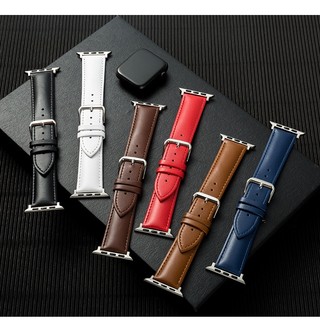Dây da bò mềm 40mm 44mm 38mm 42mm cho đồng hồ aw iwatch series 3 4 5 6 7