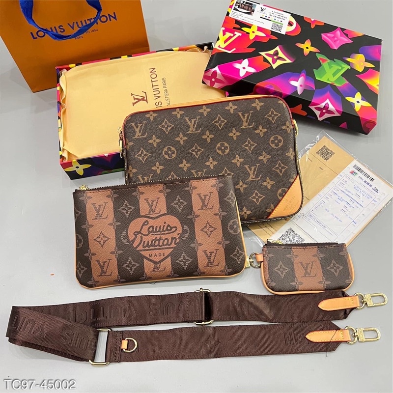 Túi đeo chéo nam nữ L.V DA PU có bảo hành fullbox +BILL hot nhất 2022