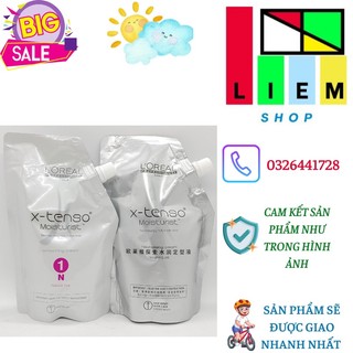 Cặp Thuốc duỗi, uốn tóc , Dập Tóc , Ép Tóc LOREAL X-Tenso Moisturist 400ml x 2