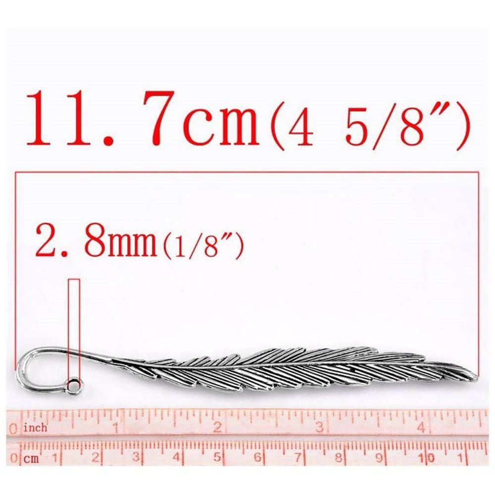 Thẻ Đánh Dấu Trang Sức Bằng Hợp Kim Hình Lông Vũ Phong Cách Vintage