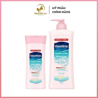 Sữa Dưỡng Thể Vaseline Dịu Mát Trắng Da Healthy White Fresh & Fair Cooling UV Gel Lotion
