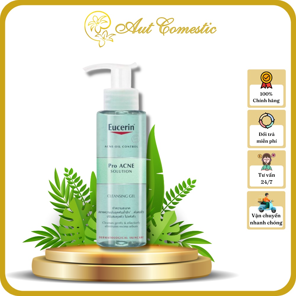 Sữa Rửa Mặt Eucerin Cho Da Dầu Mụn - Eucerin Pro ACNE Solution Cleansing Gel 200ML