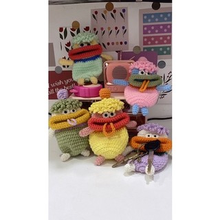 Túi len đựng chìa khoá- thẻ xe chú bé đần - bigmouth keycase crochet