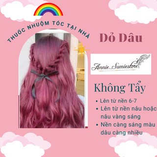 Thuốc nhuộm tóc Màu Đỏ Dâu/không tẩy