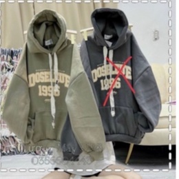 Áo hoodie nỉ bông tay bồng mũ 2 lớp 1996 đơn giản from rộng free size