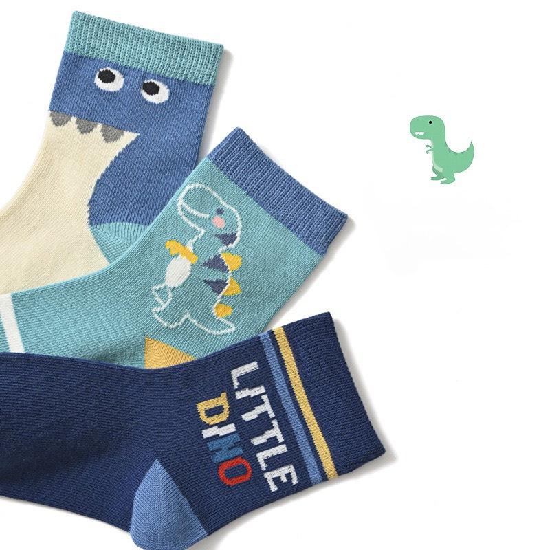 PVN53639 Set 10 đôi tất khủng long cổ cao loại dày ấm cho bé đi mùa đông Giá Rẻ