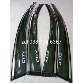 Vè che mưa chỉ inox xe honda city 2015 - 2020 thiết kế 4 logo city tăng tính thẩm mỹ